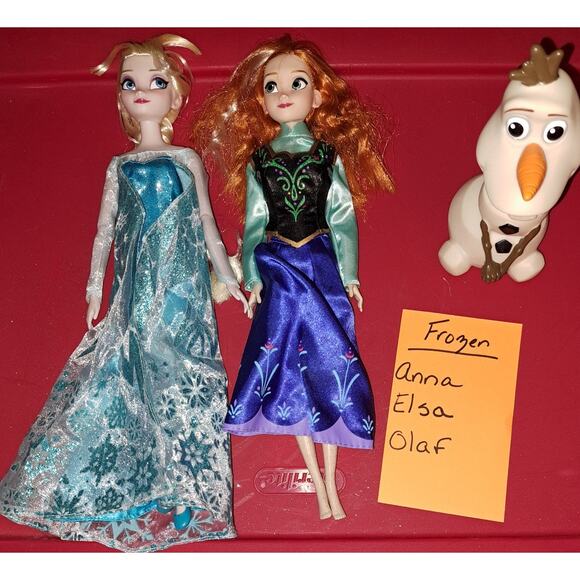 Disney Anna, Elsa, and Olaf Dolls - Picture 1 of 7